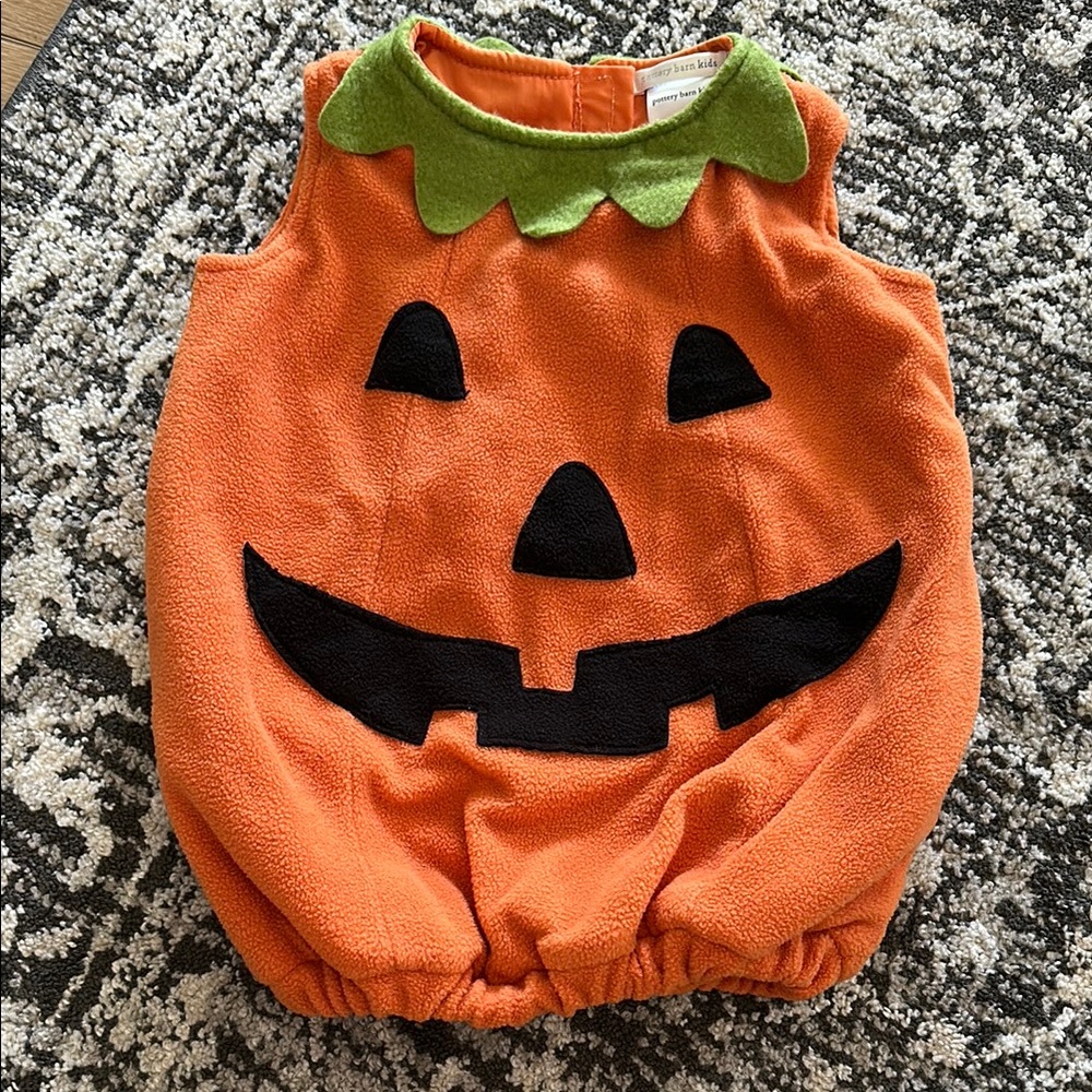 Kid’s Pottery Barn Orange and Black Halloween Pumpkin Costume